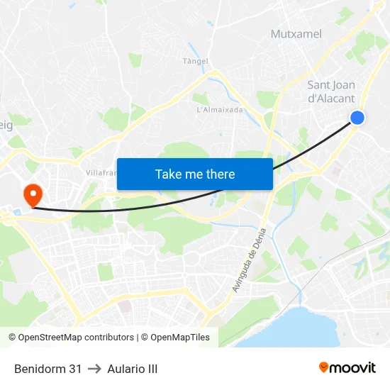 Benidorm 31 to Aulario III map