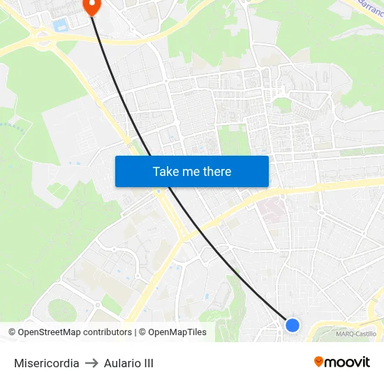 Misericordia to Aulario III map