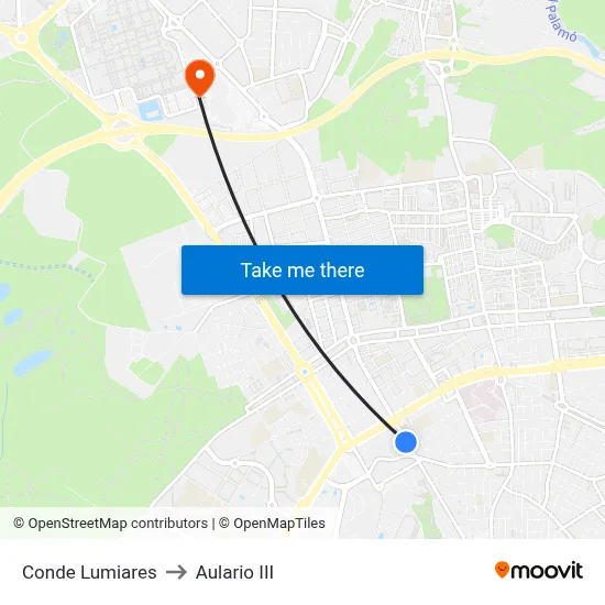 Conde Lumiares to Aulario III map