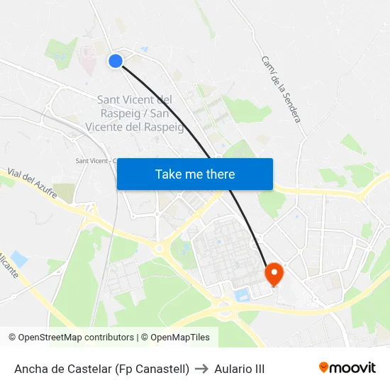 Ancha de Castelar (Fp Canastell) to Aulario III map