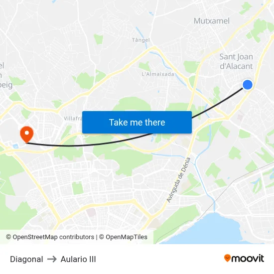 Diagonal to Aulario III map