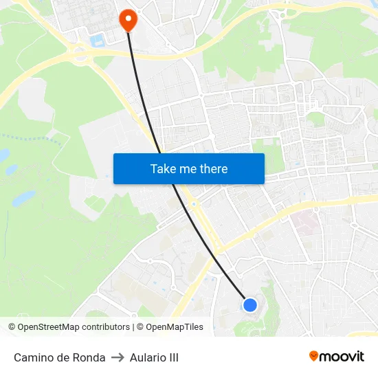 Camino de Ronda to Aulario III map