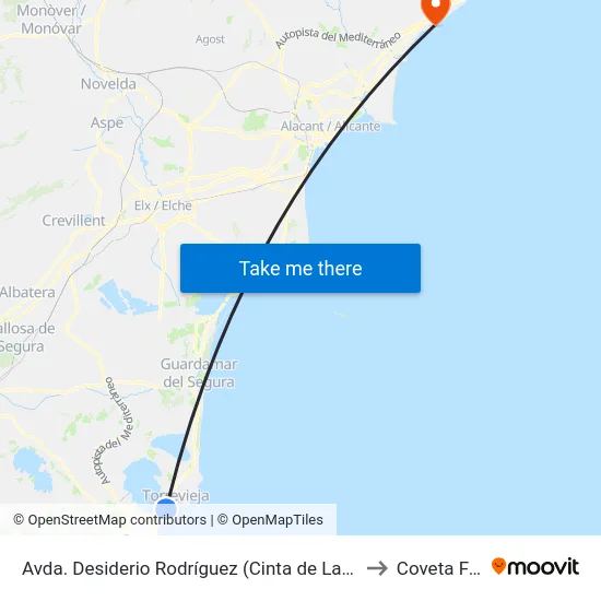 Avda. Desiderio Rodríguez (Cinta de La Sal) - Vuelta to Coveta Fuma map
