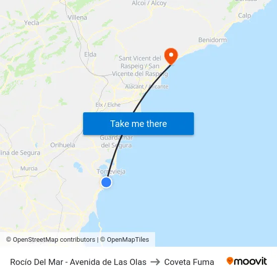 Rocío Del Mar - Avenida de Las Olas to Coveta Fuma map