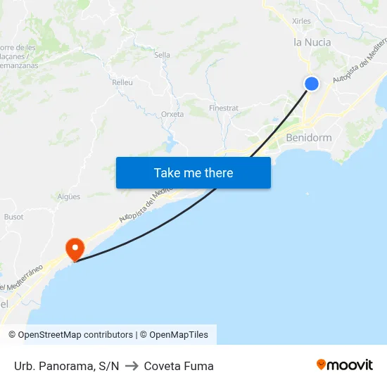Urb. Panorama, S/N to Coveta Fuma map