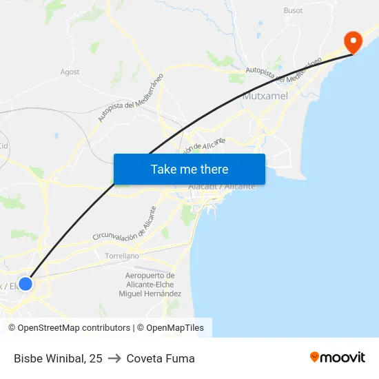 Bisbe Winibal, 25 to Coveta Fuma map