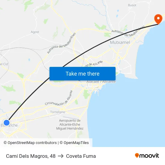 Camí Dels Magros, 48 to Coveta Fuma map