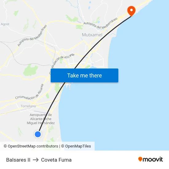 Balsares II to Coveta Fuma map