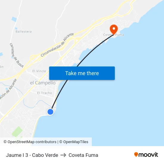 Jaume I 3 - Cabo Verde to Coveta Fuma map