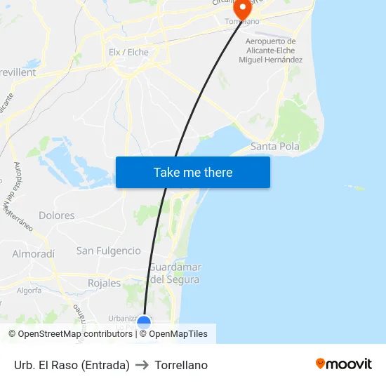 Urb. El Raso (Entrada) to Torrellano map