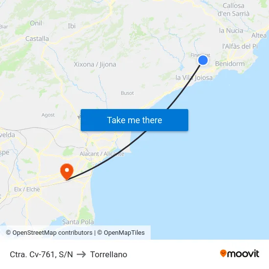 Ctra. Cv-761, S/N to Torrellano map