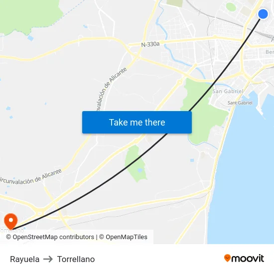 Rayuela to Torrellano map
