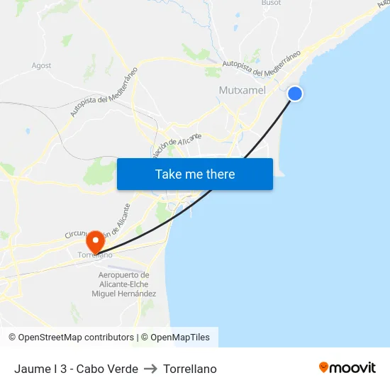 Jaume I 3 - Cabo Verde to Torrellano map