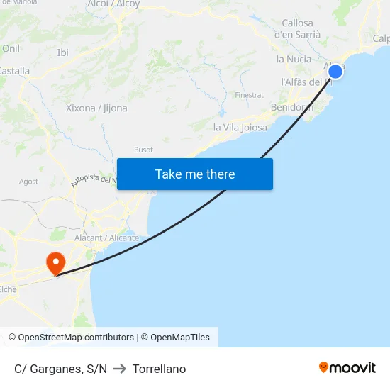 C/ Garganes, S/N to Torrellano map