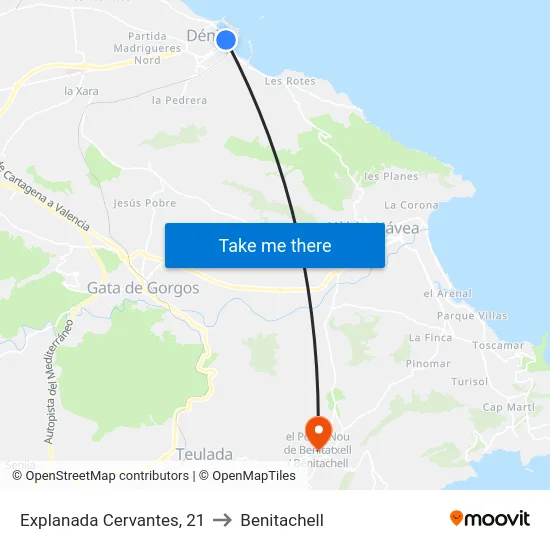Explanada Cervantes, 21 to Benitachell map