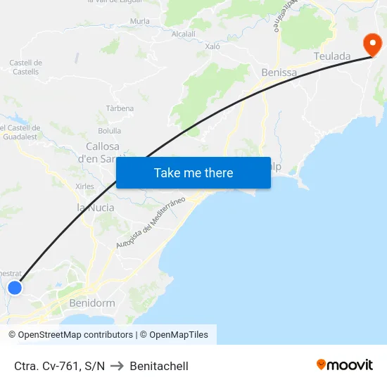 Ctra. Cv-761, S/N to Benitachell map