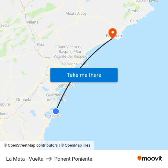 La Mata - Vuelta to Ponent Poniente map