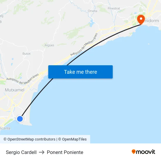 Sergio Cardell to Ponent Poniente map