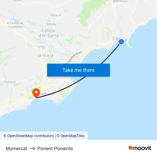 Mymercat to Ponent Poniente map