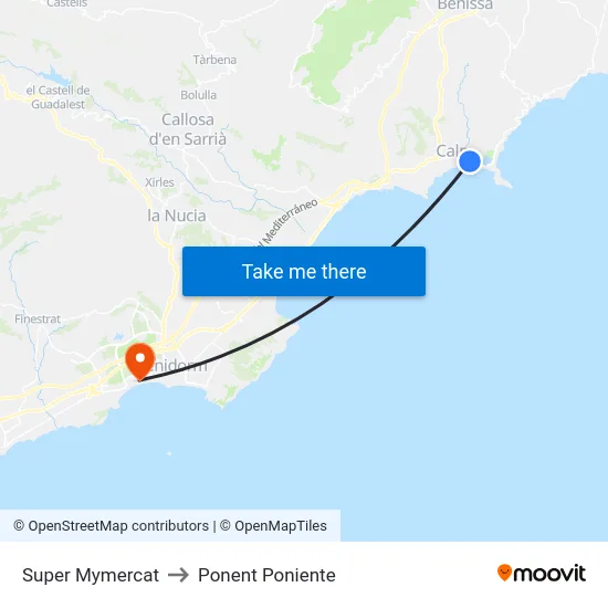 Super Mymercat to Ponent Poniente map