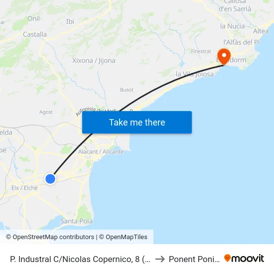 P. Industral C/Nicolas Copernico, 8 (Tempe 3) to Ponent Poniente map