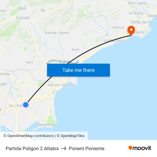 Partida Polígon 2 Altabix to Ponent Poniente map