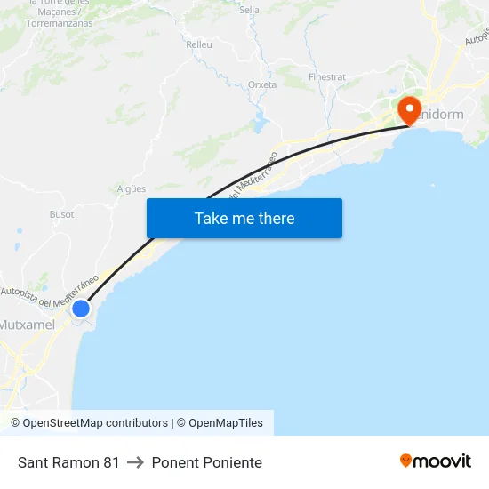 Sant Ramon 81 to Ponent Poniente map