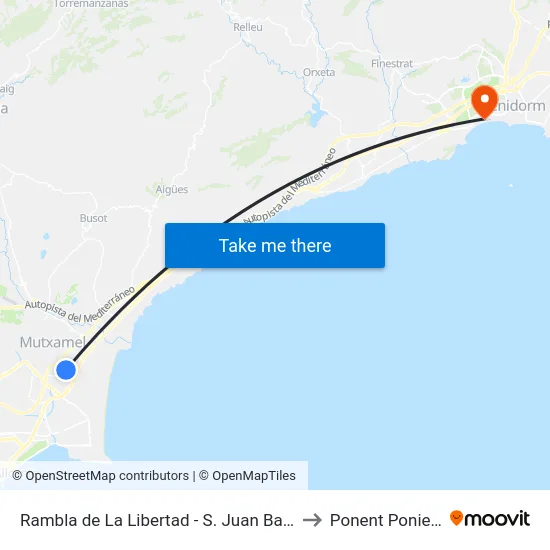 Rambla de La Libertad - S. Juan Bautista to Ponent Poniente map