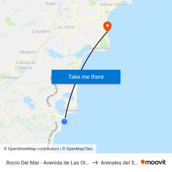 Rocío Del Mar - Avenida de Las Olas to Arenales del Sol map