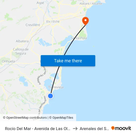 Rocío Del Mar - Avenida de Las Olas to Arenales del Sol map