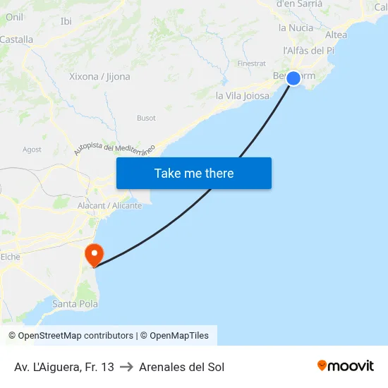 Av. L'Aiguera, Fr. 13 to Arenales del Sol map