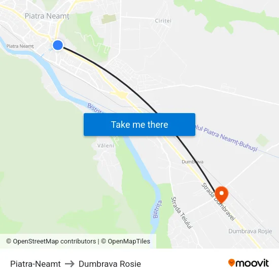 Piatra-Neamt to Dumbrava Rosie map