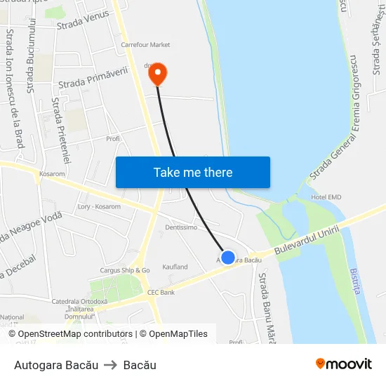 Autogara Bacău to Bacău map
