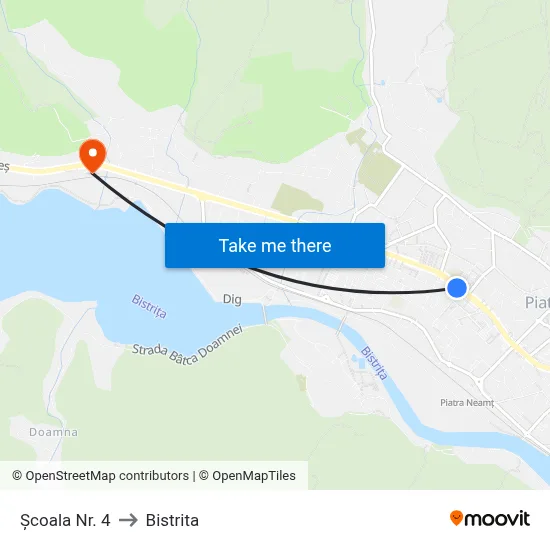 Școala Nr. 4 to Bistrita map