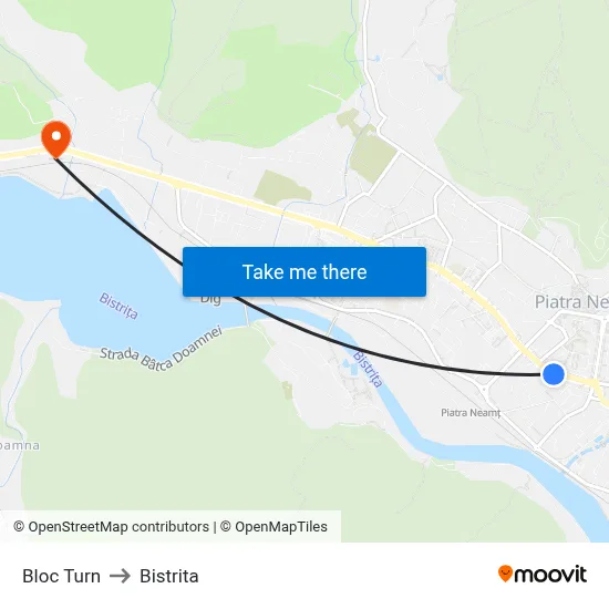 Bloc Turn to Bistrita map