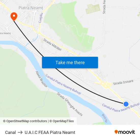 Canal to U.A.I.C FEAA Piatra Neamt map