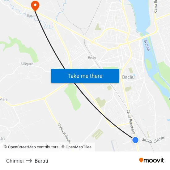 Chimiei to Barati map