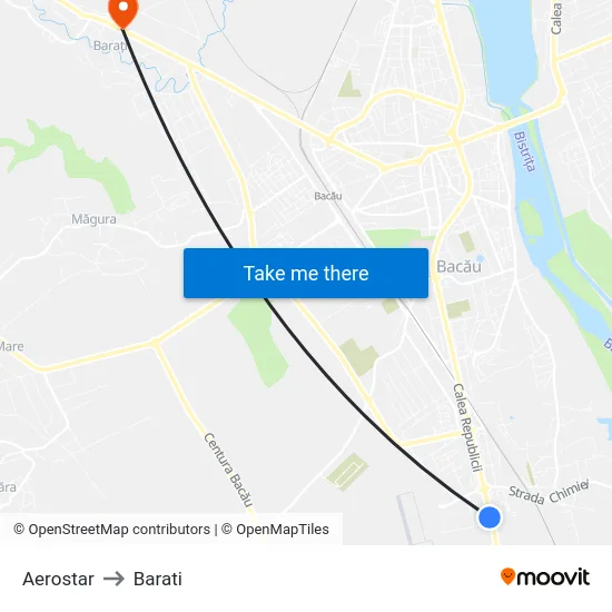 Aerostar to Barati map