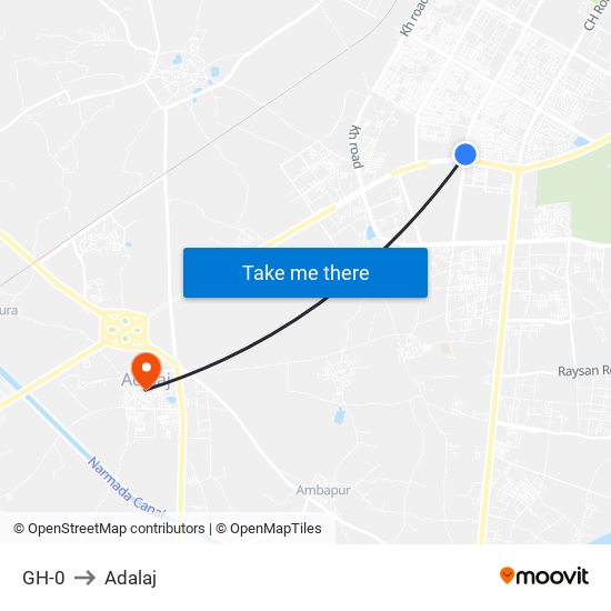 GH-0 to Adalaj map