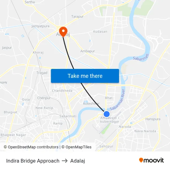 Indira Bridge Approach to Adalaj map