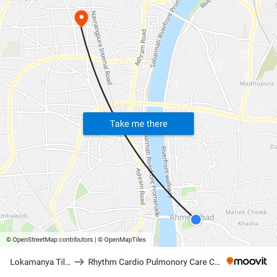 Lokamanya Tilak Bag BRTS to Rhythm Cardio Pulmonory Care Centre And Medical Hospital map