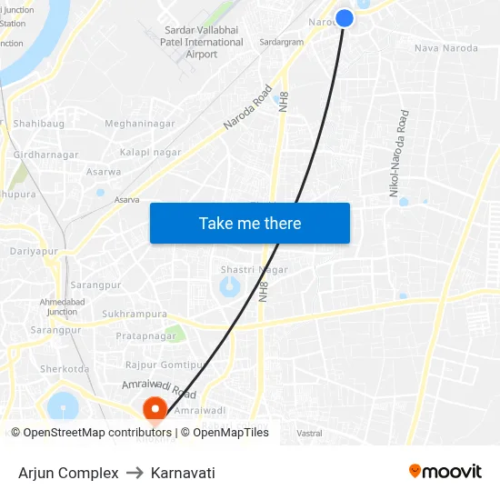 Arjun Complex to Karnavati map