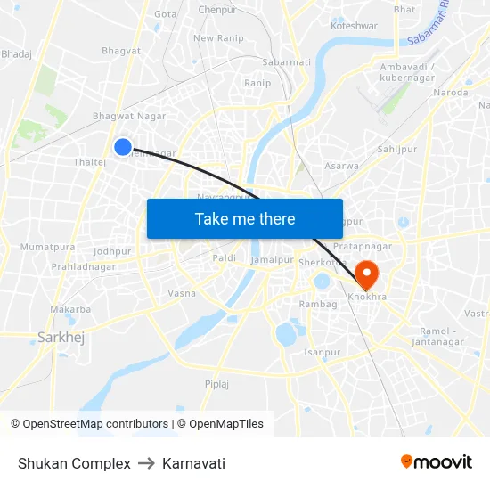 Shukan Complex to Karnavati map