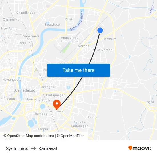 Systronics to Karnavati map