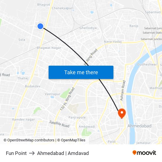 Fun Point to Ahmedabad | Amdavad map