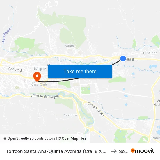 Torreón Santa Ana/Quinta Avenida (Cra. 8 X Cll. 121a) to Sena map