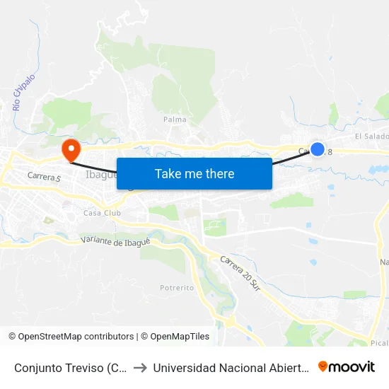 Conjunto Treviso (Cra. 8 X Cll. 123) to Universidad Nacional Abierta Y A Distancia Unad map