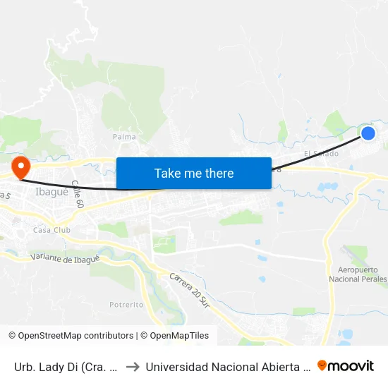 Urb. Lady Di (Cra. 14 X Cll. 160) to Universidad Nacional Abierta Y A Distancia Unad map