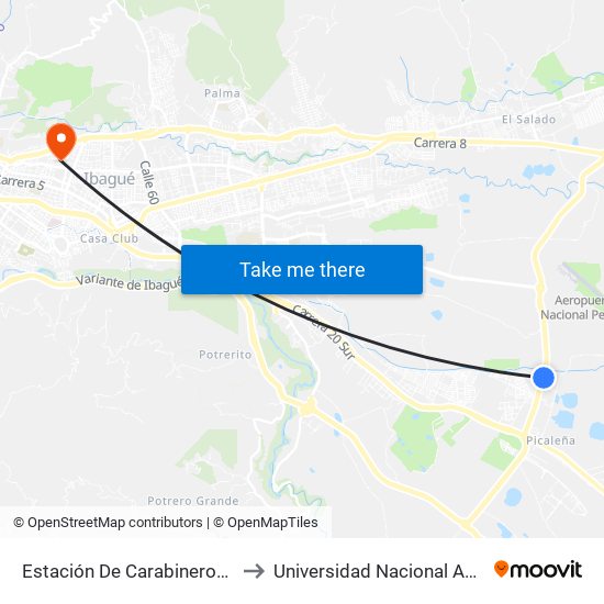 Estación De Carabineros (Cll. 145 X Cra. 15f Sur) to Universidad Nacional Abierta Y A Distancia Unad map