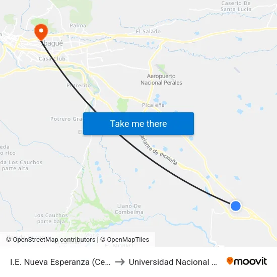 I.E. Nueva Esperanza (Centro Poblado Buenos Aires) to Universidad Nacional Abierta Y A Distancia Unad map